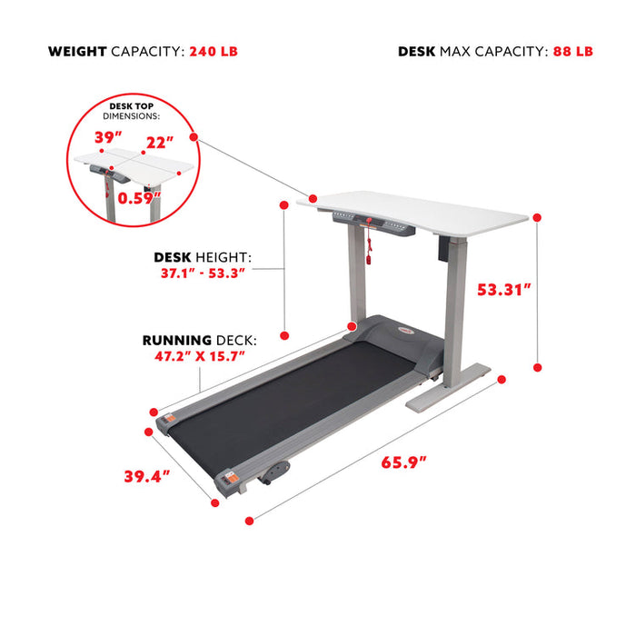 Sunny Treadmill with Detachable Automated Desk SF-TD7884