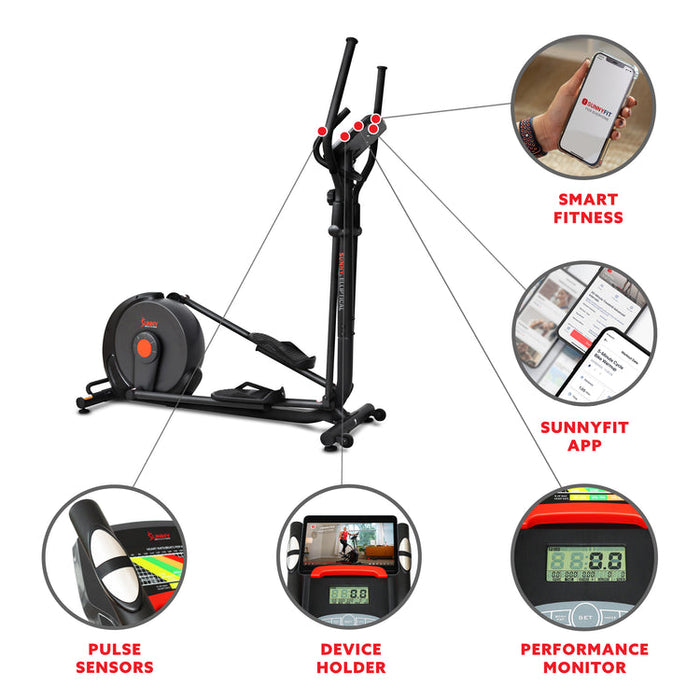 Sunny Power Stride Smart Elliptical Cross Trainer Machine SF-E321005.