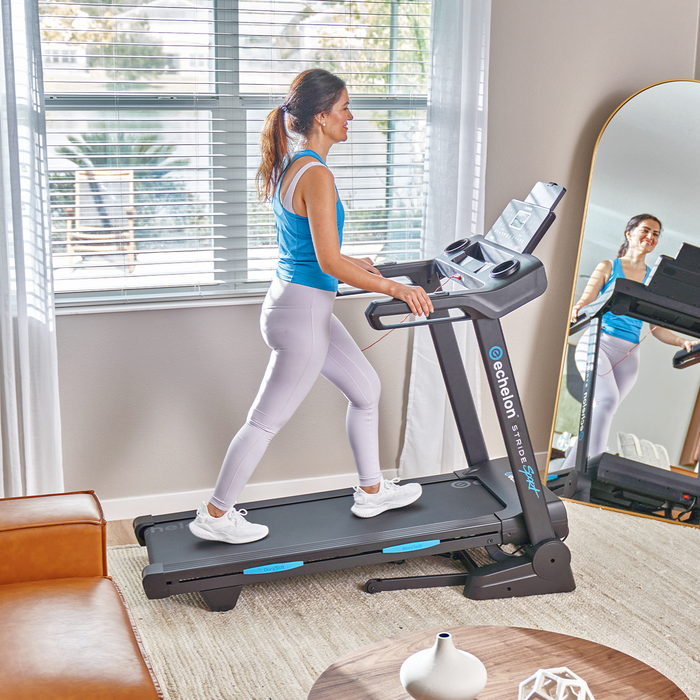 Echelon Stride 30 Sport Smart Foldable Exercise Treadmill with Cushioned Deck ECH-STRIDE-30SP