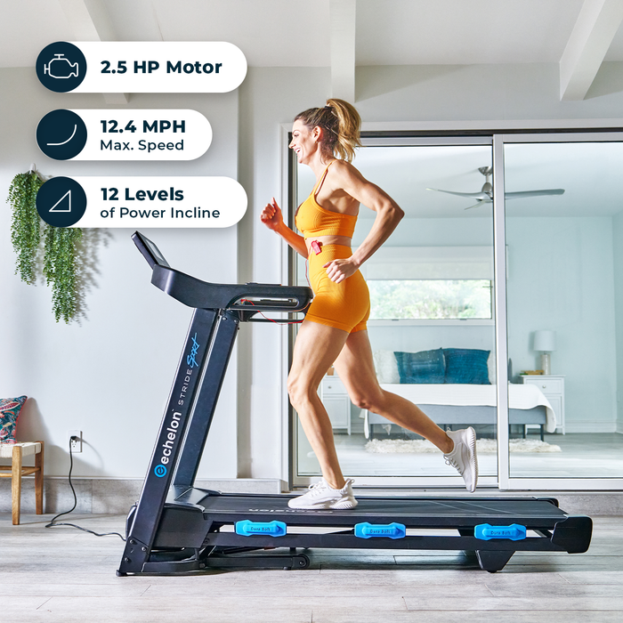 Echelon Stride 40 Sport Smart Foldable Treadmill with LCD Display ECH-STRIDE-40SP