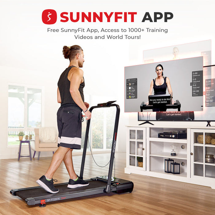 Sunny Pacer Smart Compact Auto Incline Treadpad® Treadmill SF-T722076