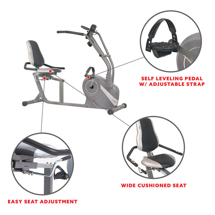 Sunny Stationary Cross Trainer Magnetic Recumbent Bike  SF-RB4936