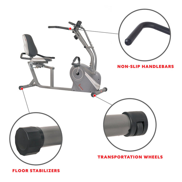 Sunny Stationary Cross Trainer Magnetic Recumbent Bike  SF-RB4936