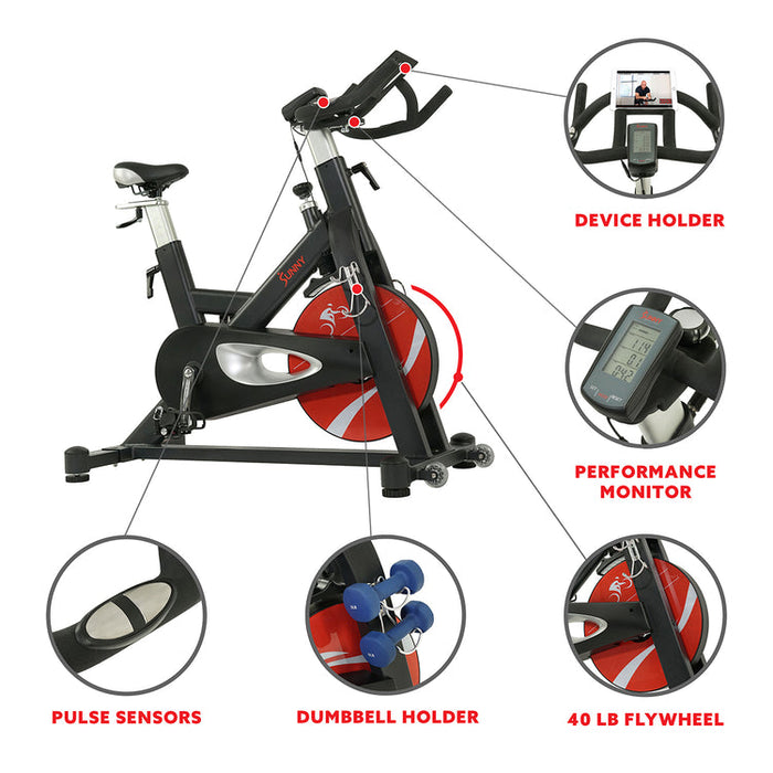 Sunny Evolution Pro II Magnetic Indoor Cycle Exercise Bike SF-B1986