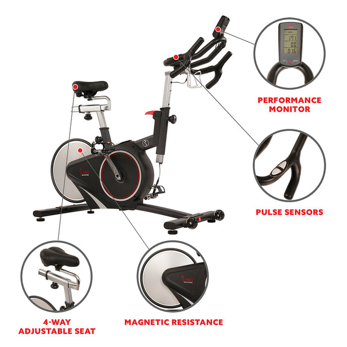 Sunny Magnetic Rear Belt Drive Stationary Bike SF-B1709