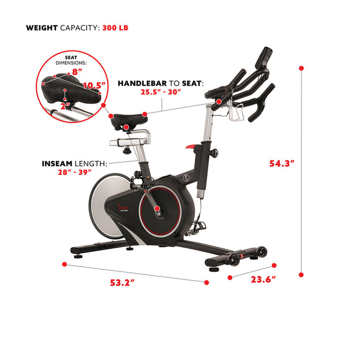 Sunny Magnetic Rear Belt Drive Stationary Bike SF-B1709