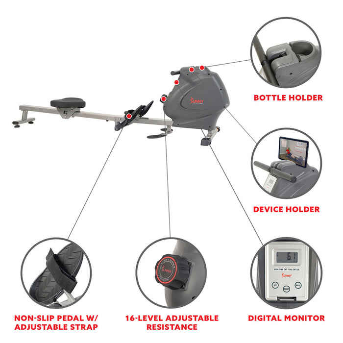 Sunny Multifunction Full Body Magnetic Rowing Machine SF-RW5941