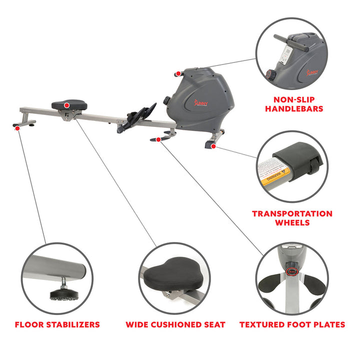 Sunny Multifunction Full Body Magnetic Rowing Machine SF-RW5941