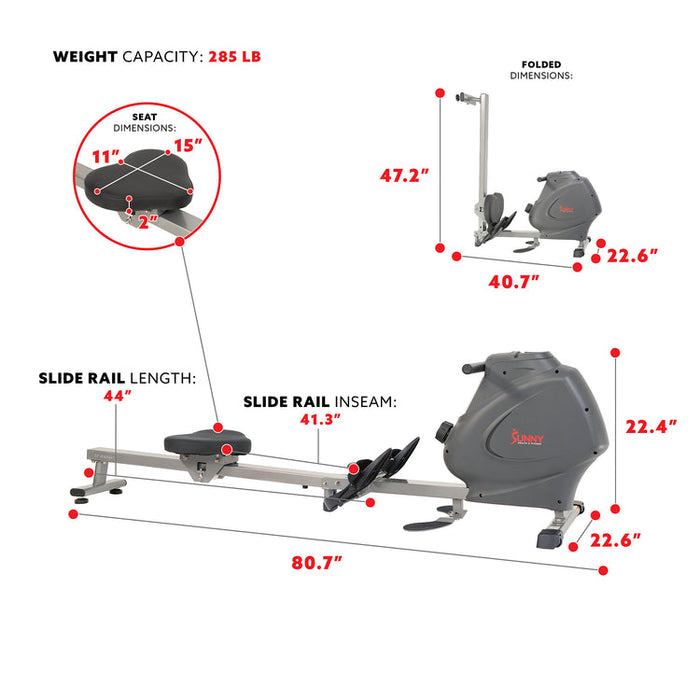 Sunny Multifunction Full Body Magnetic Rowing Machine SF-RW5941