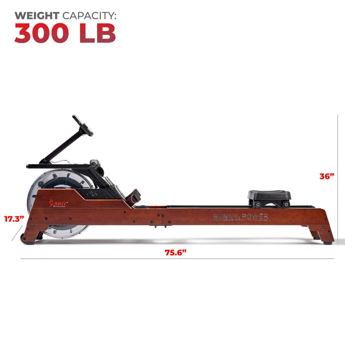 Sunny Vertical Hydro Wooden Water Rowing Machine SF-RW522075