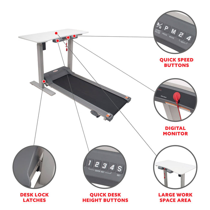 Sunny Treadmill with Detachable Automated Desk SF-TD7884