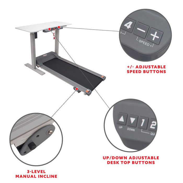 Sunny Treadmill with Detachable Automated Desk SF-TD7884