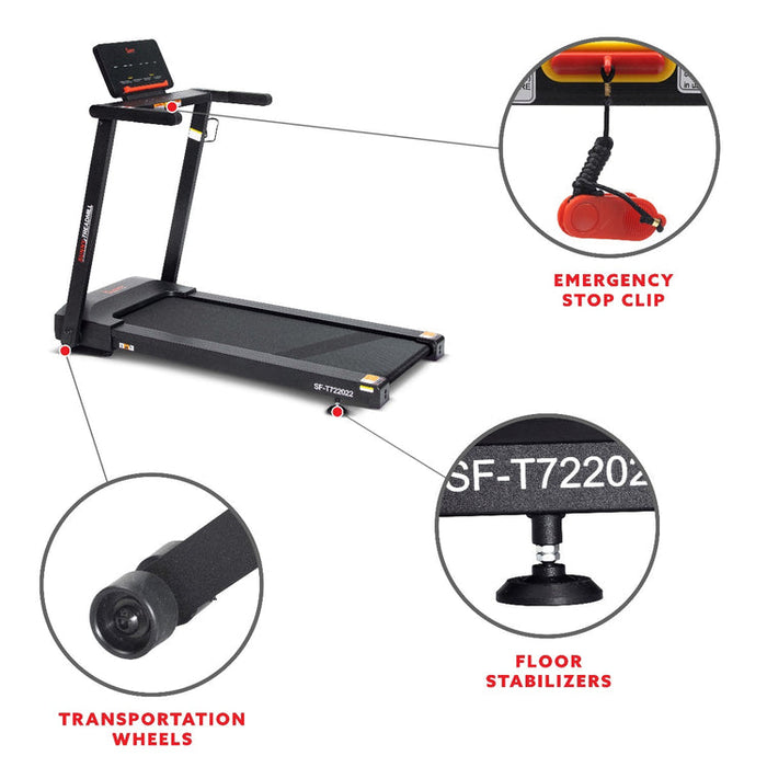 Sunny Interactive Slim Auto Incline Treadmill SF-T722022