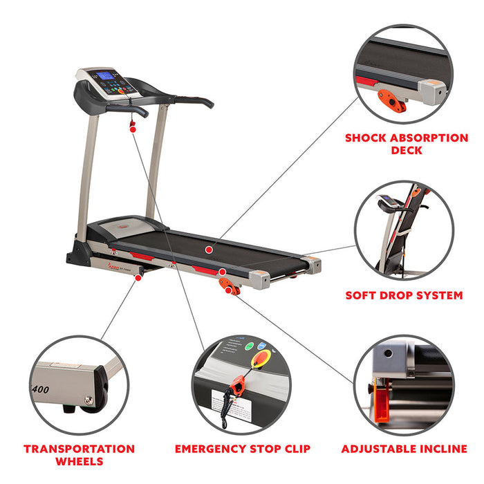 Sunny Manual Incline Treadmill SF-T4400