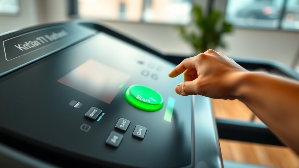 activate the treadmill power