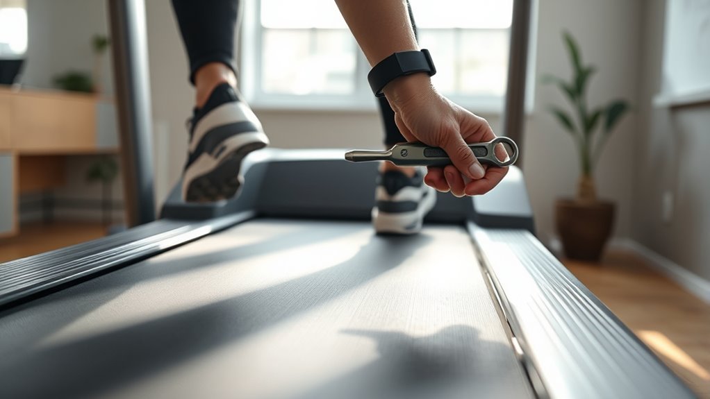 adjust treadmill belt alignment