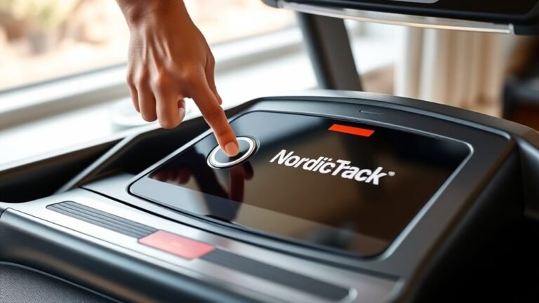power on nordictrack treadmill