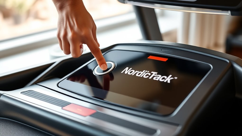 power on nordictrack treadmill