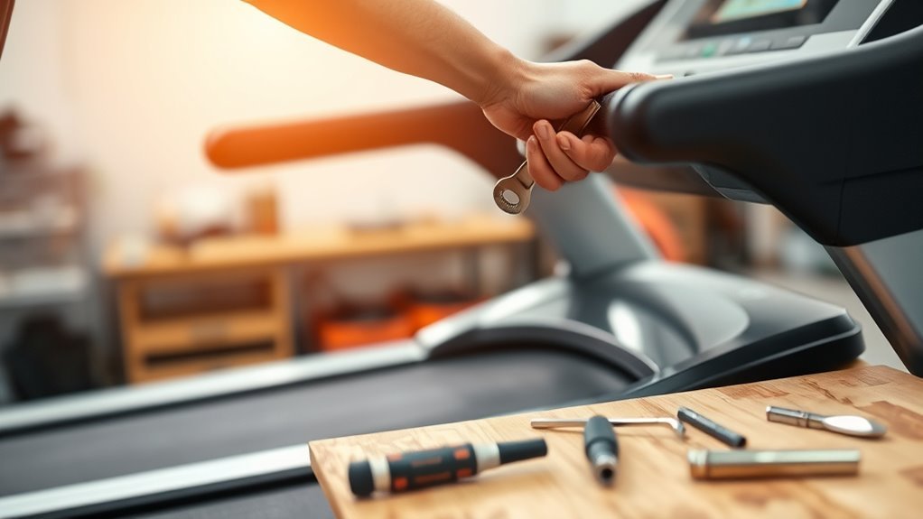 repairing a treadmill device