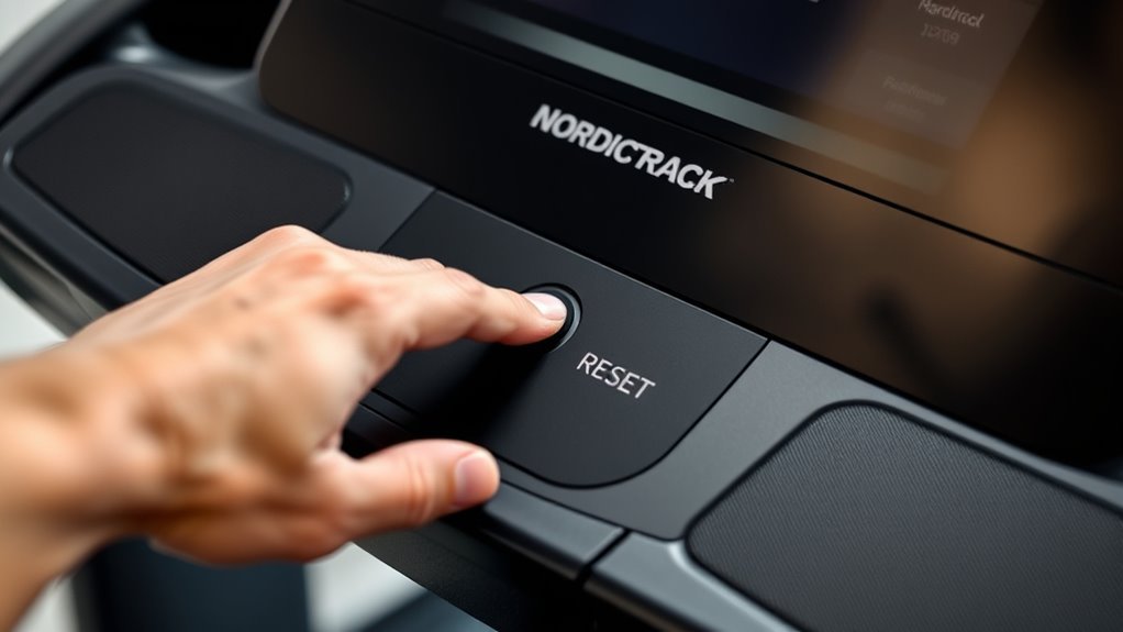 reset nordictrack treadmill instructions