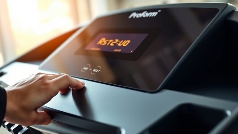 resetting proform treadmill instructions