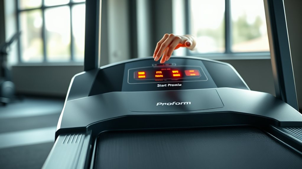 starting a proform treadmill