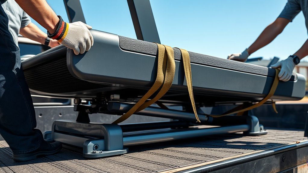 transporting a treadmill safely