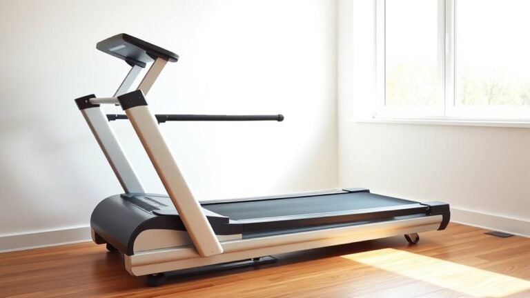 unfolding a treadmill safely