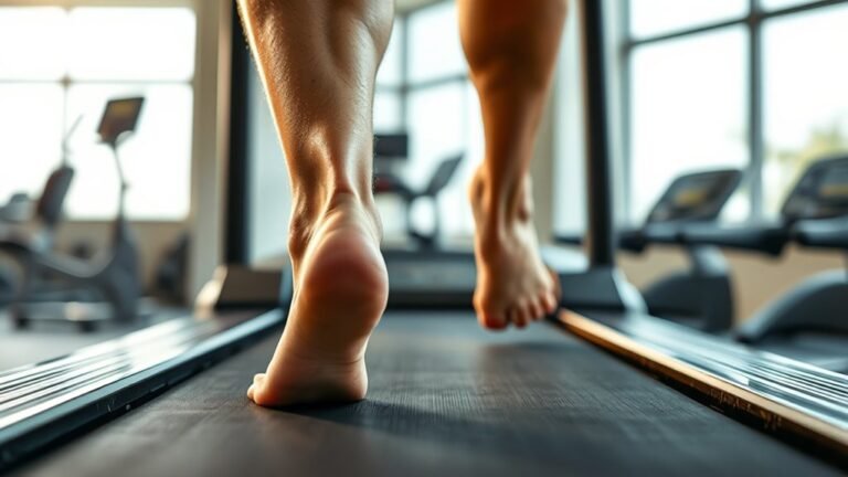 walking barefoot on treadmill